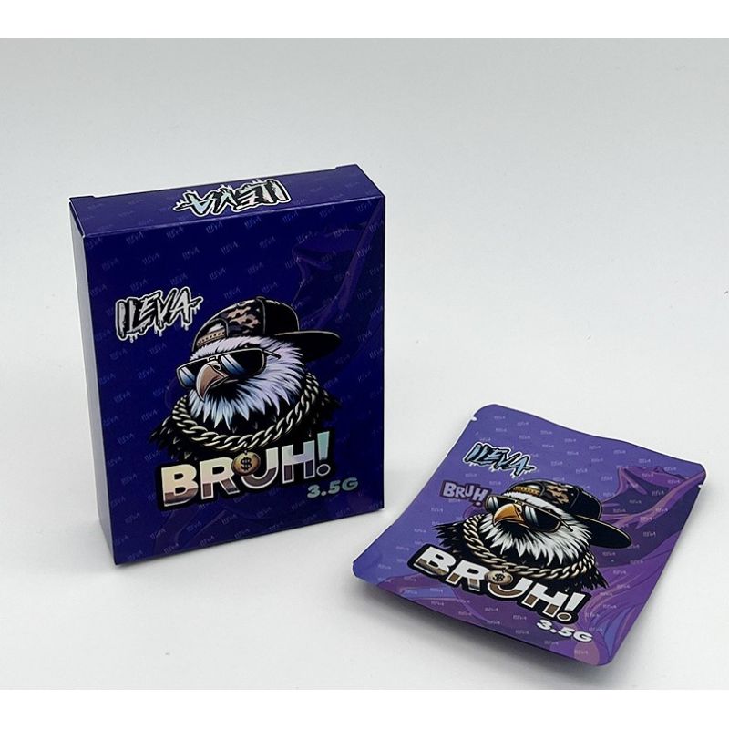 BRUH! 3.5g Holographic Mylar Bags & Boxes